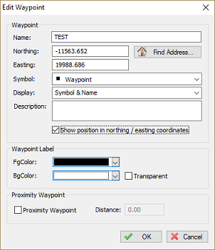 Control points local coordinates