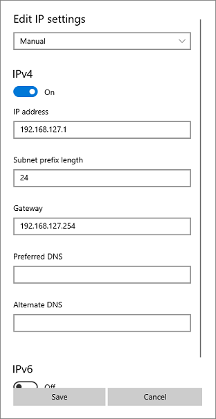 Configuration of your network adapter