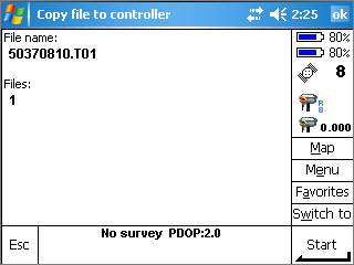 How to start recording PPK survey data with a Trimble TSC2 controller