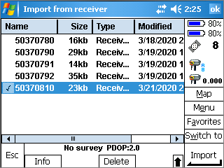 How to start recording PPK survey data with a Trimble TSC2 controller