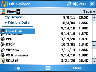 Browse to external storage like an USB stick or SD-Card