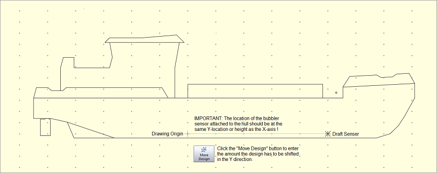 Make sure the bubbler sensor in the drawing is at y-position zero