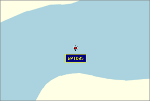 Example of a waypoint placed on the background map
