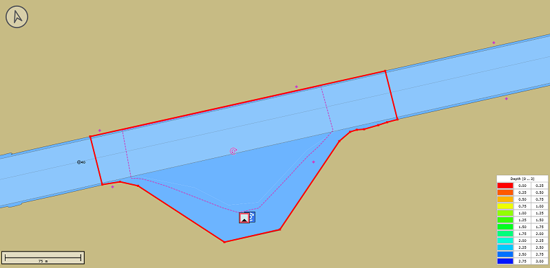 Example boundary shown in red