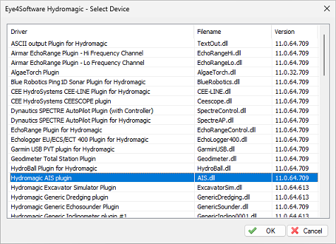 select the Hydromagic AIS plugin