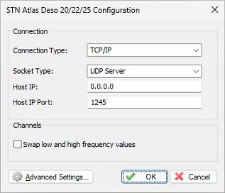 Configuring the STN Atlas DESO20/22/25 plugin