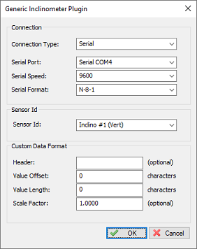 Configure the generic inclinometer plugin