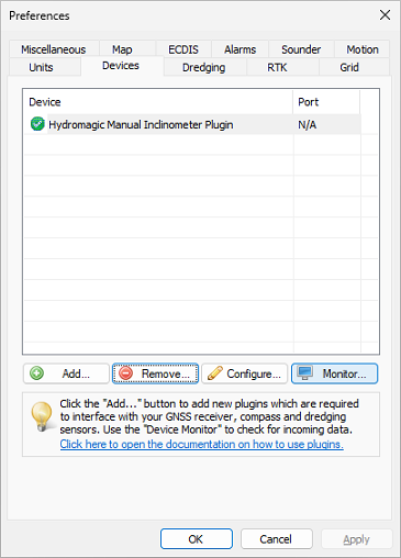 Unload the Hydromagic manual inclinometer plugin