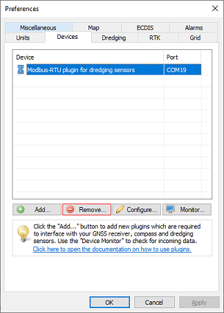 Select the Modbus-RTU plugin and click the Remove... button to unload the plugin