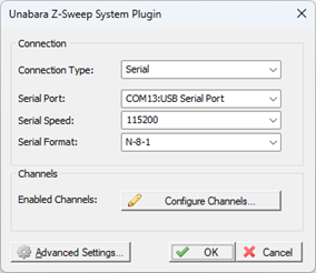 configuring the Unabara Hydro-2F plugin