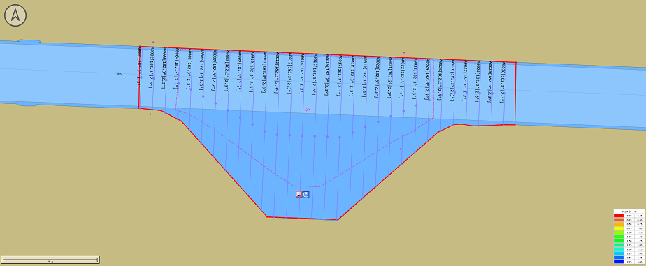 A channel design can be created using cross sections