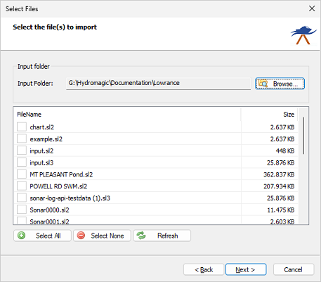 Select file(s) to import