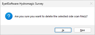 You always have to confirm removal of side scan files
